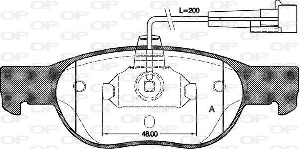 OPEN PARTS stabdžių trinkelių rinkinys, diskinis stabdys BPA0588.11